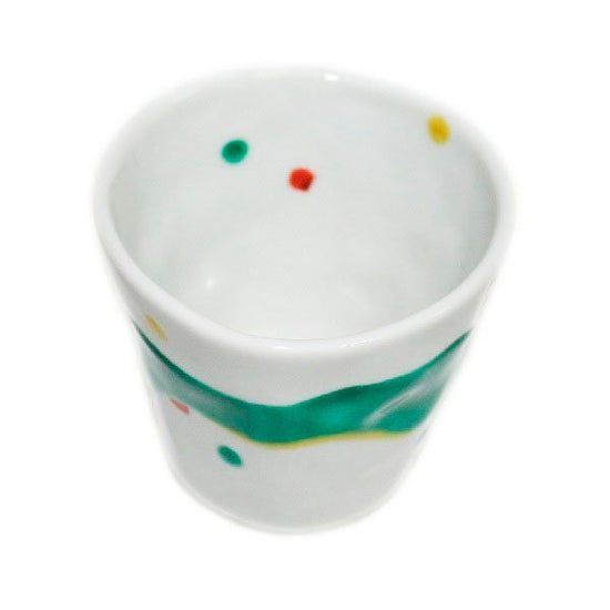 [Eisyou] Teacup with hand-decorated polka-dot design