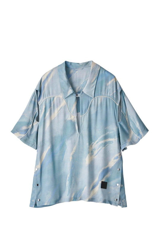 Western Slit Shirt/Milky Blue (unisex)