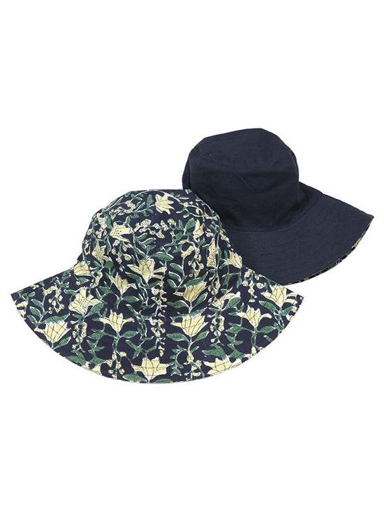 Block Print Cotton Reversible Hat (6 colors)