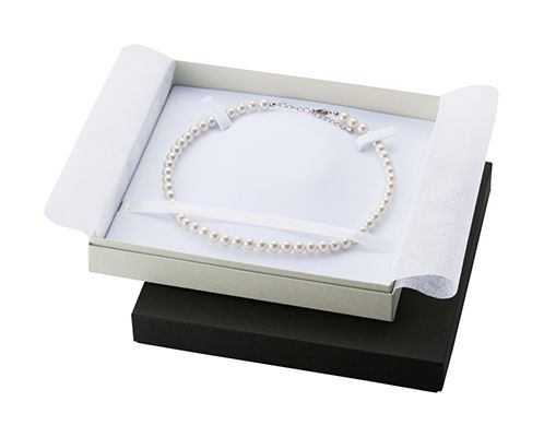 Paper Box for Omega Neck Choker, Shallow Box Type with Necklace Mount, 10 pcs AR-N201