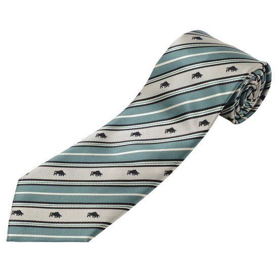 Tie Nishijin silk regimental stripe - 17. Success Bull Pattern Made in Japan