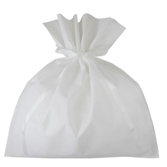 Nonwoven Gift Bag LL Size Nonwoven Pouch w/Satin Ribbon, Gussetless, 100pcs LC963