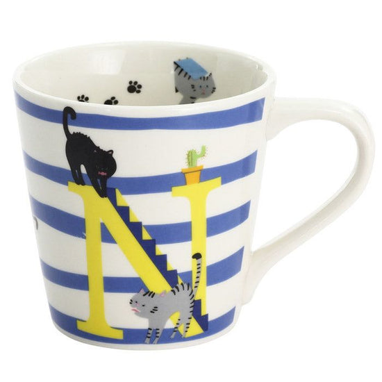 Cat Alphabet Mug N (13095)