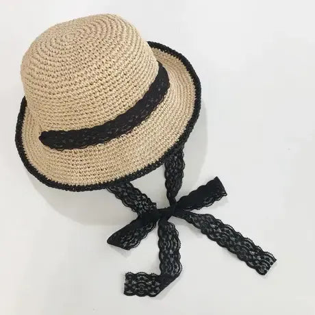 Stretch lace ribbon for straw hat