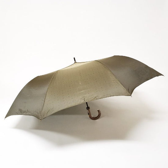 Short Wide Umbrella Dotted Pattern Rain or Shine for Men