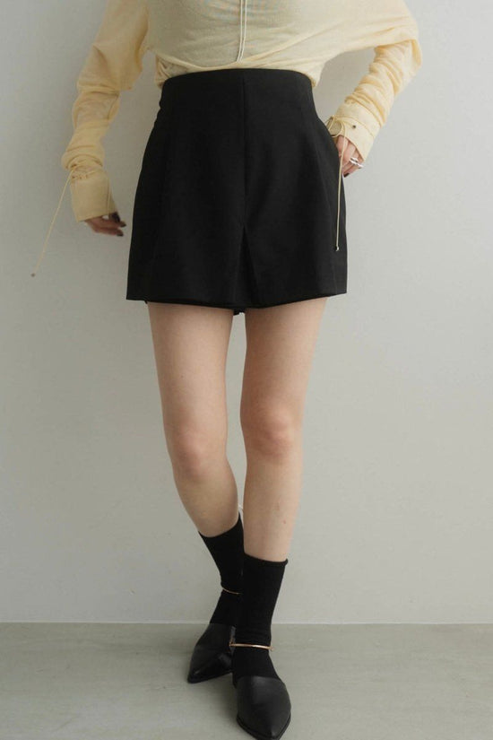 High Waist front Skirt/Black
