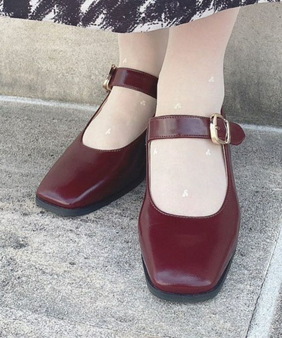 One-Strap Square Toe Pumps / an another angelus [51BA01d002].