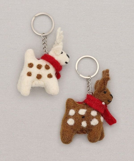 Felt bag charm (key ring) S reindeer (2 colors) A24WNX006