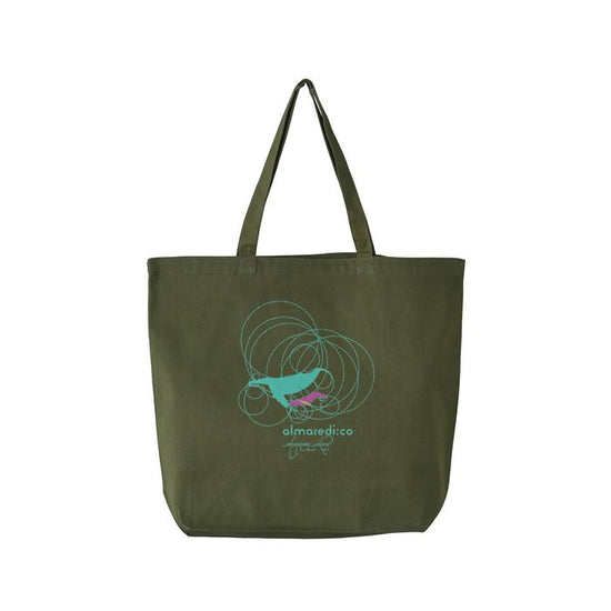 Basic tote bag [canvas] olive "Humpback whale parent-child bond GRV"