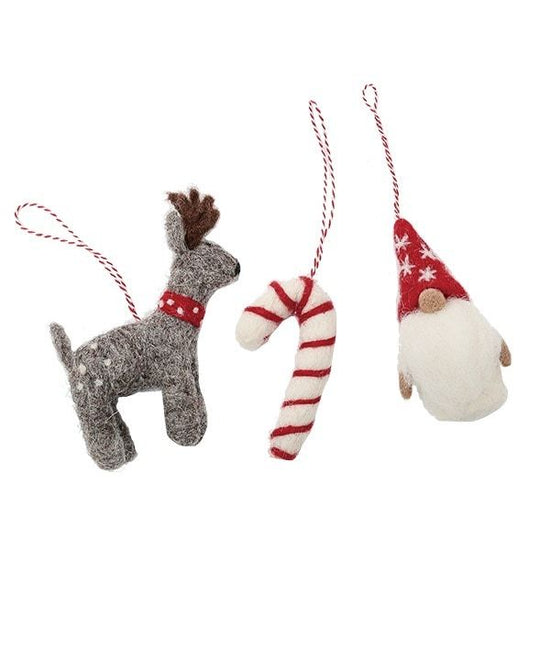 Felt Christmas ornament (set of 3) M16-2513