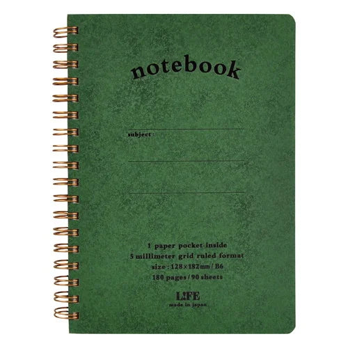 LIFE Pocket Notebook – B6, Green