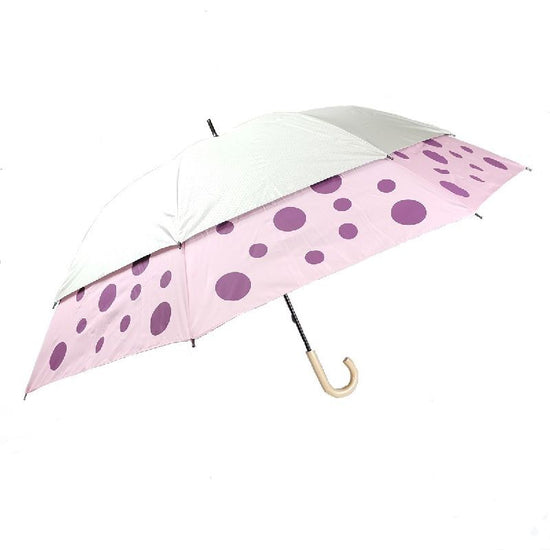 Transform Umbrella Dot Pattern Hem Spreading Umbrella Wind-away Umbrella Sunny / Rainy Body Lining Black Coated