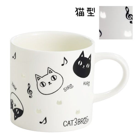 Hotarubori Mug 3 Cats 3 Brothers Face Openwork (23217)