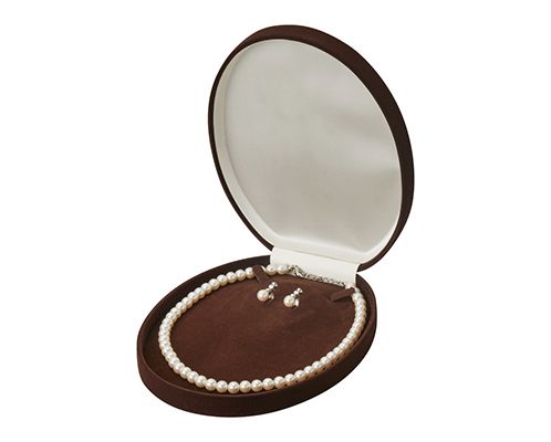 Oval Pearl Necklace Case for NE 2 Pieces, Antique style, Affine series, 6 pieces, AR-NEA360