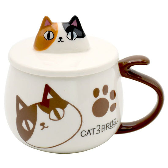 3 Cats 3 Brothers Face Mug with Lid Mike (23172)