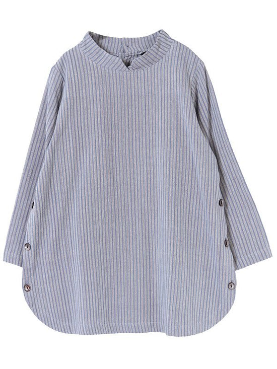 Cady hickory cotton long blouse (2 colors)
