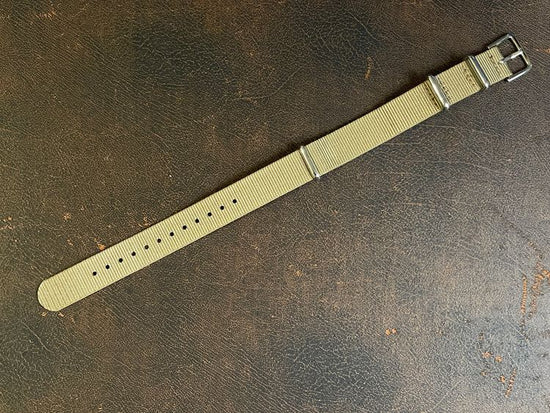 16mm wide khaki (desert color) nylon NATO strap