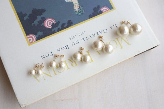 Cotton pearl post pierce