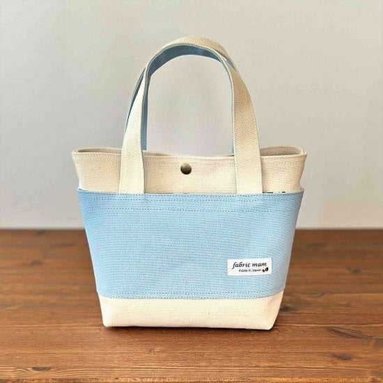 <New Products>Solid Canvas Mini Tote *Aqua Blue