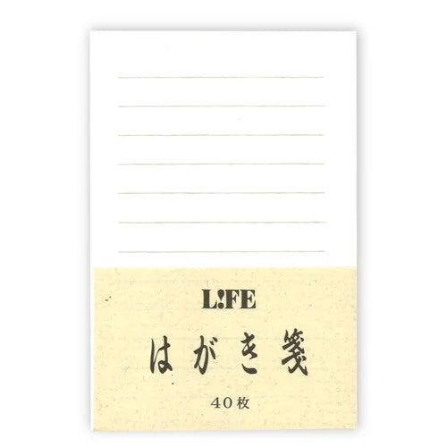 LIFE Postcard Writing Pad – Grey ruled, White