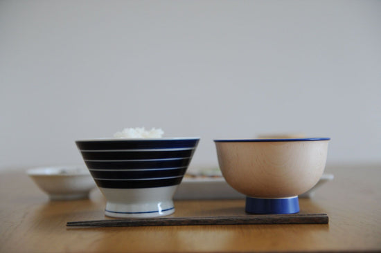 Iroha Bowl Colorful Blue Rim