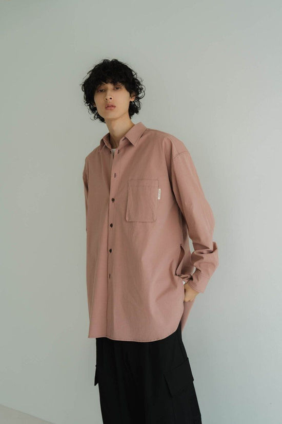 2way Slit Long Shirt/Pink