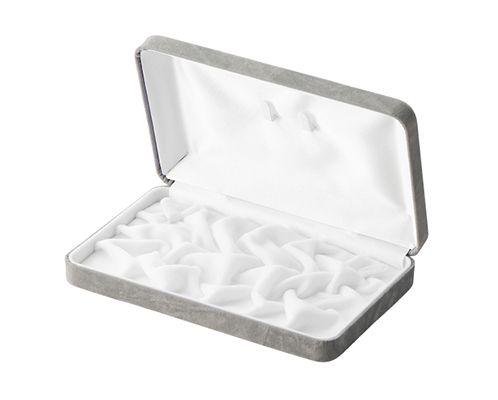 Case for pearls, chamois style fabric, base paper, wrinkle finish, SEIME series, 6 pieces, AR-N700