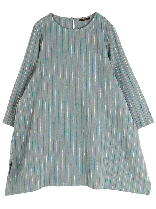 Slub Rope Sashiko-style Dobby Cotton Tunic (3 colors)