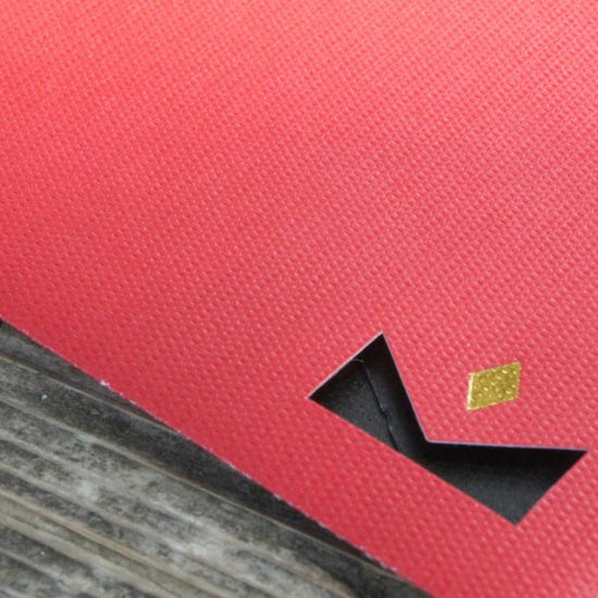 [Red × Black] Stylish Envelope with Card HNA01J