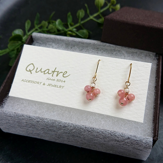 Inca rose Pierced earrings quatre