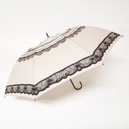 Short Wide Umbrella Lace Print Rain or Shine