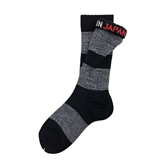 "Mix Border - black-" Socks