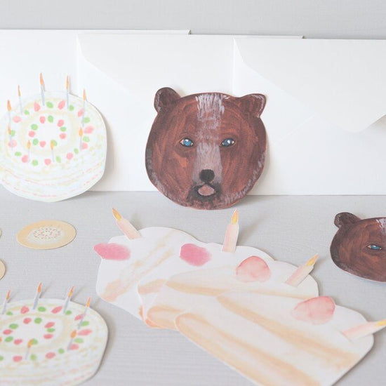 Bear and Cake Card Set