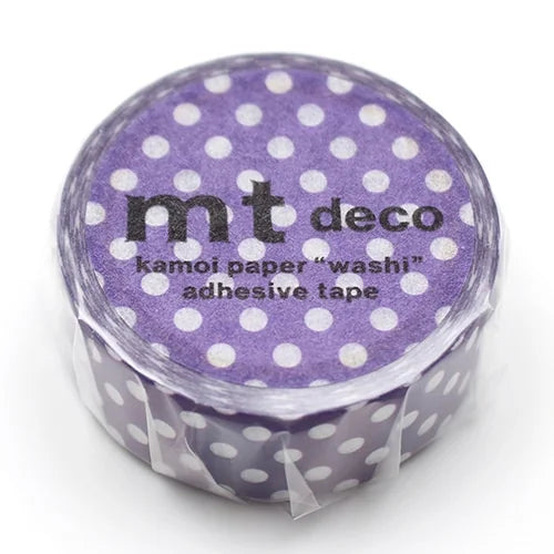 mt Masking Tape – Dot Deep Purple, 15mm×5m