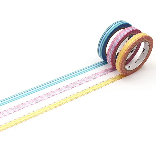 mt slim deco Masking Tape (Set of 3) – Lines, 6mm×7m