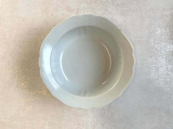 White Porcelain Uchikomi Kabuto Bowl