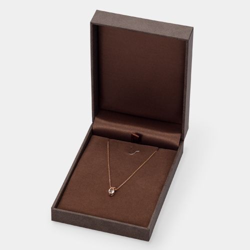 Square case for pendant head and necklace, leather-like paper, 12 pieces, CB series CB-4006NH