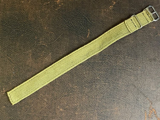 18mm width green fabric strap without hole