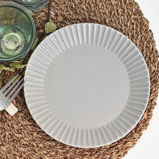 Sala Stripe Plate Japanese Tableware, Fruit Dish, Tori-Dish, Minoyaki, Made in Japan