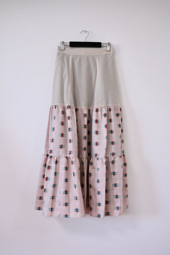 Cotton Candy -Meisen Tierd Skirt-Beige