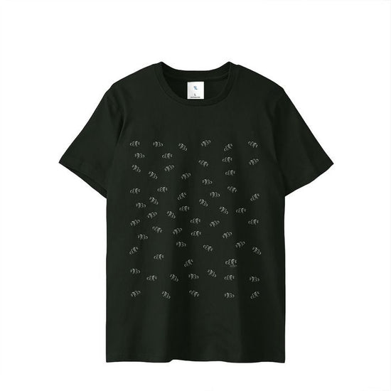 Regular fit T-shirt, black (BKxWH) "school of clownfish" Type C