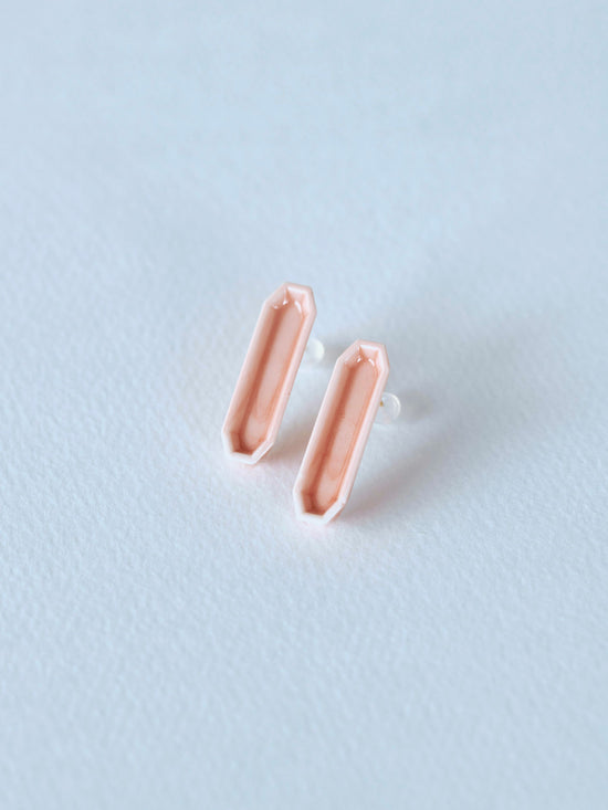 Wire/Sen Earrings - Salmon Pink