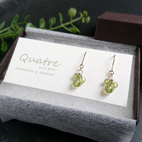 페리도트 피어싱 이어링 콰트르