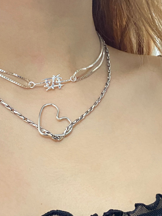 Silver 925 Heart Motif Necklace