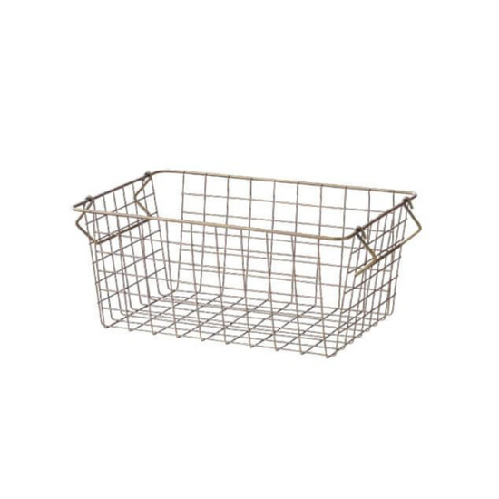 62826 Stacking basket, antique gold