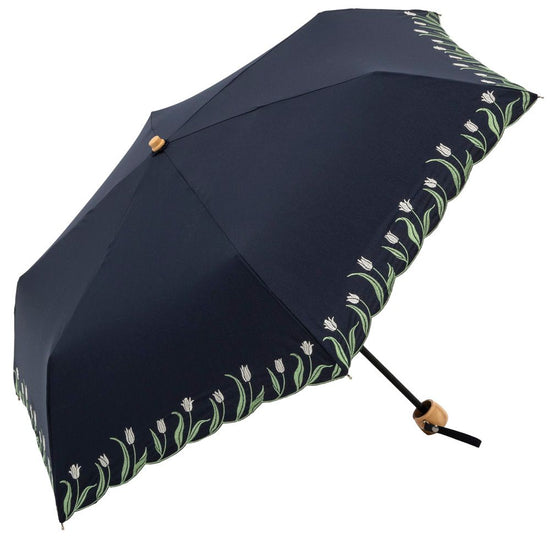 Folding Umbrella with Tulip Embroidery Mini