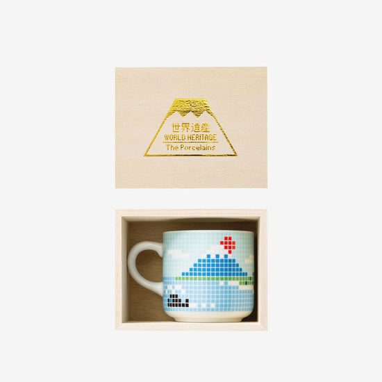 Fujiyama Tile Mug Small (1 Wooden Box)