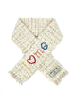 100% Organic cotton handwoven scarf _ I ♡ me ♭127