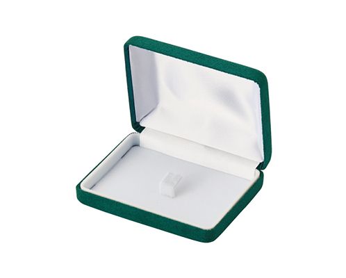 Case for Tie Clips and Brooches, Green Suede Fabric, JADE Series, Pack of 12 AR-TB210SR