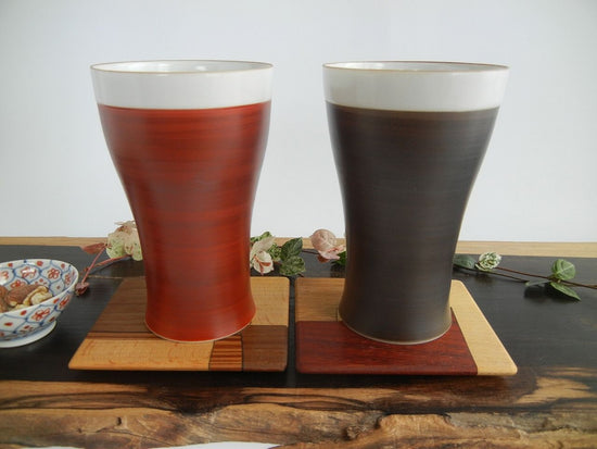 Beer Glass (red and black)
